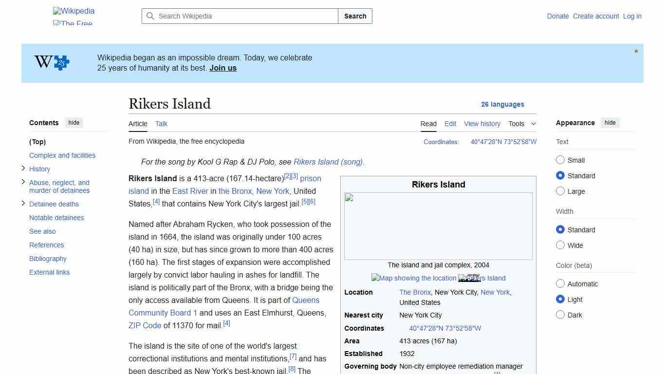 Rikers Island - Wikipedia